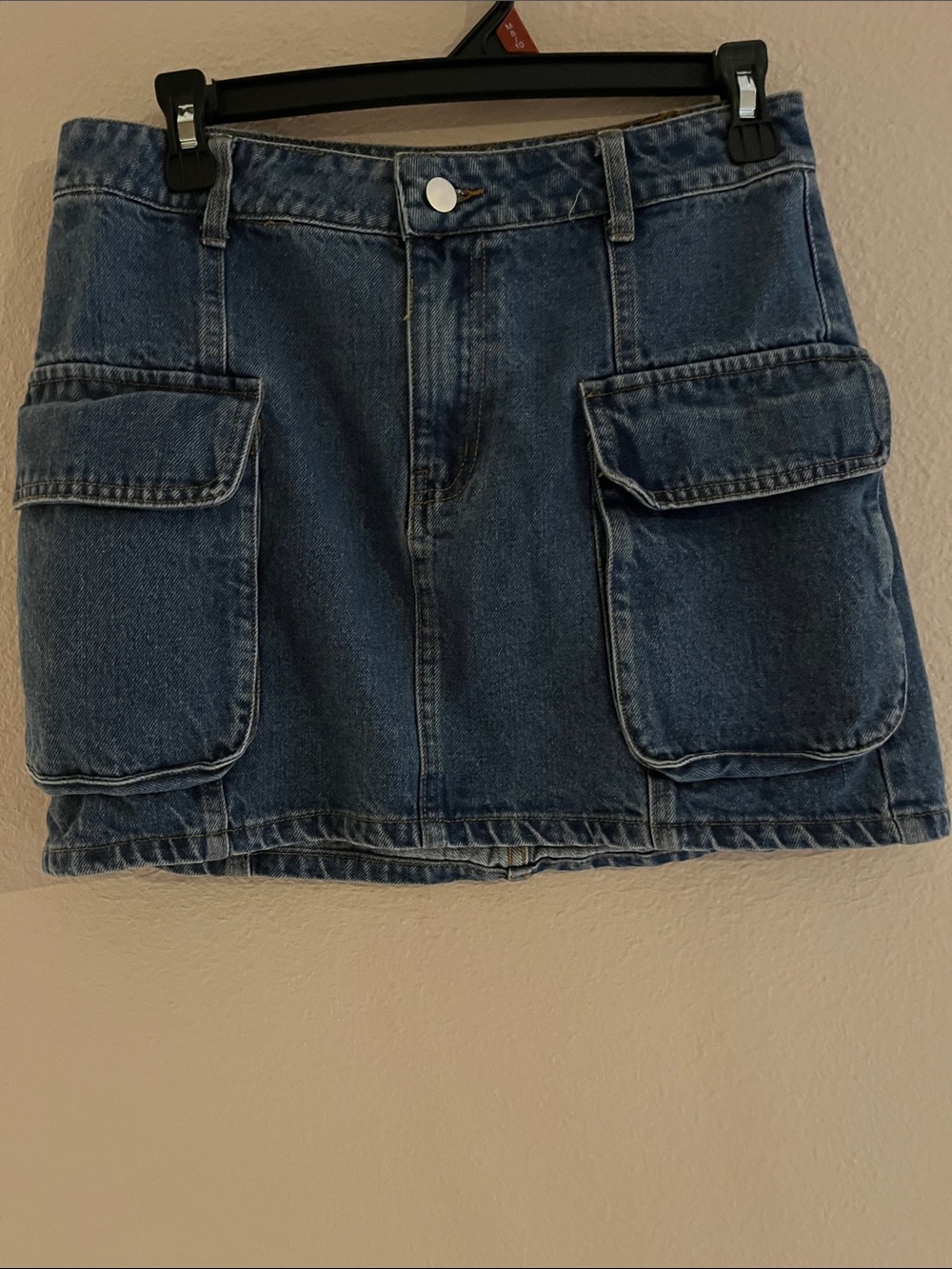 Y2K 💕Denim Cargo Pocket Mini Skirt - Blue